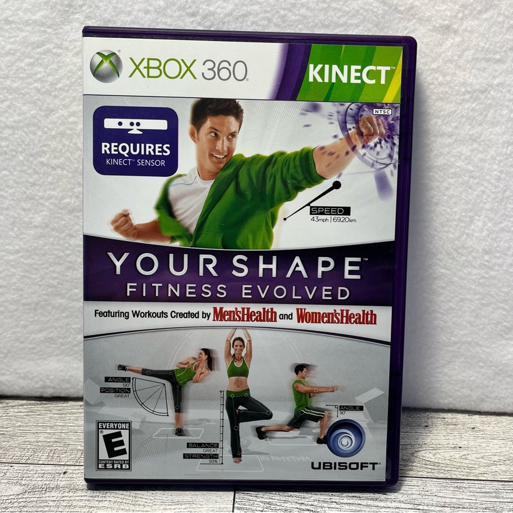 XBOX 360 Ubisoft Your Shape Fitness Evolved 2012 Video Game Kinect Tested CIB